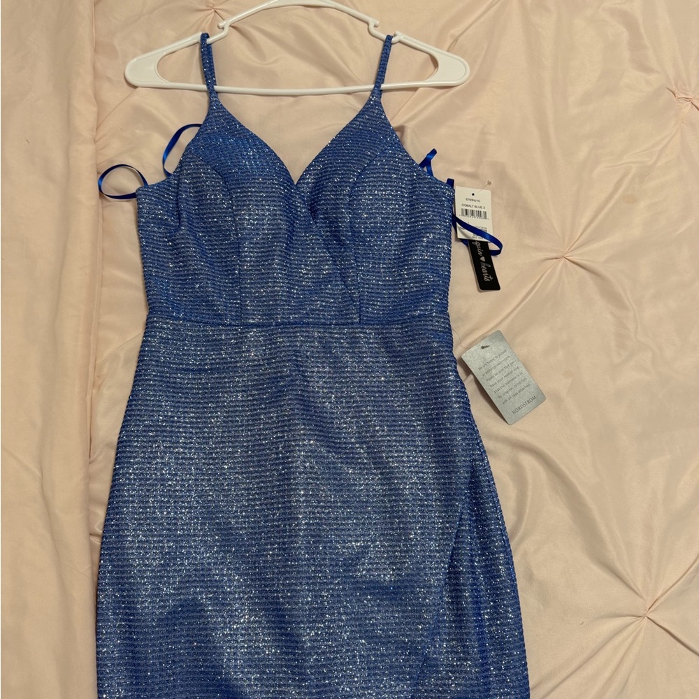 Nordstrom Sparkling Blue Mini Dress